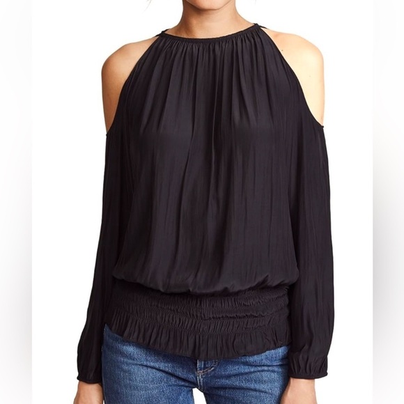 ALFANI Cold Shoulder Long Sleeve Top - Picture 1 of 8